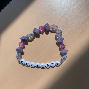 Delicate Taylor swift eras tour Beaded Bracelet - Purple and Pink